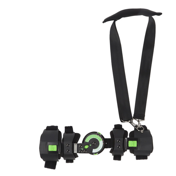 Adjustable Knee Brace with Loop System: Rehab Support (Plastic, Aluminum, Sponge) - Right Knee
