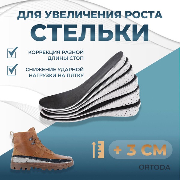 3cm Taller: Orthotic Height Increase Insoles