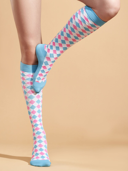 Compression Socks Pink & White - Red Heat Brand (1 Pair)