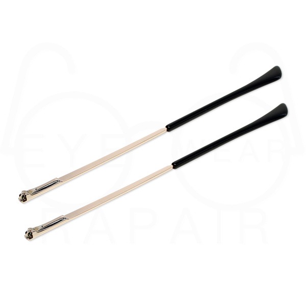 Gold Metal Eyeglass Repair Sleeves with Flex Arm (3.6x0.8x140mm)