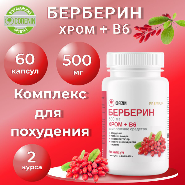 Berberine 500mg with Chromium & B6: Weight Loss Supplement