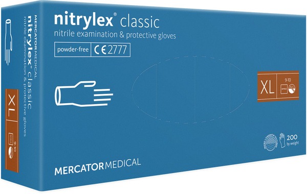 Nitrile Gloves XL - 100 Pairs (200 Gloves) - Mercator Nitrylex