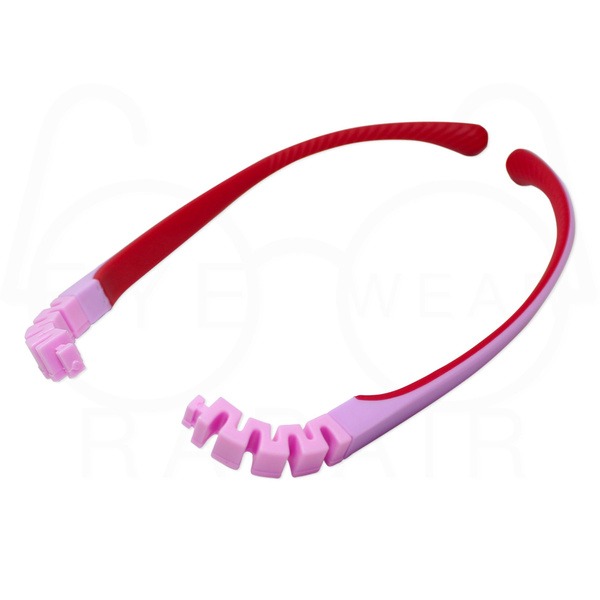 Kids' Silicone & TR90 Eyeglass Ear Hooks (3.0x5.0x130mm, Red-Purple)