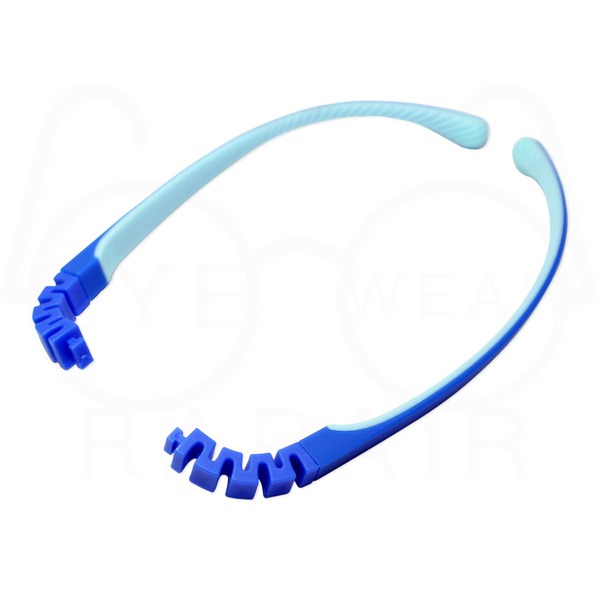 Kids' Silicone & TR90 Eyeglass Temple Tips - 3.0x5.0x130mm - Blue
