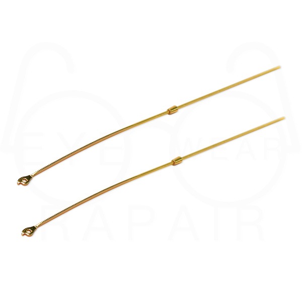 Gold Metal Ray-Ban Eyeglass Arms (3.3x1.0x140mm)
