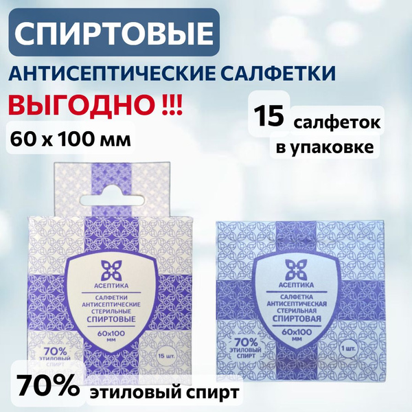 Sterile Alcohol Wipes: Antiseptic, Antibacterial, Medical Grade (15 ct)