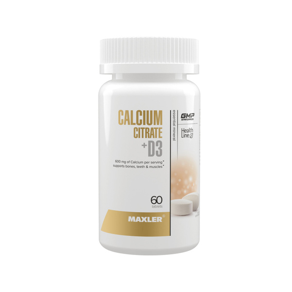 Maxler Calcium Citrate + Vitamin D3 Tablets - 60 Count