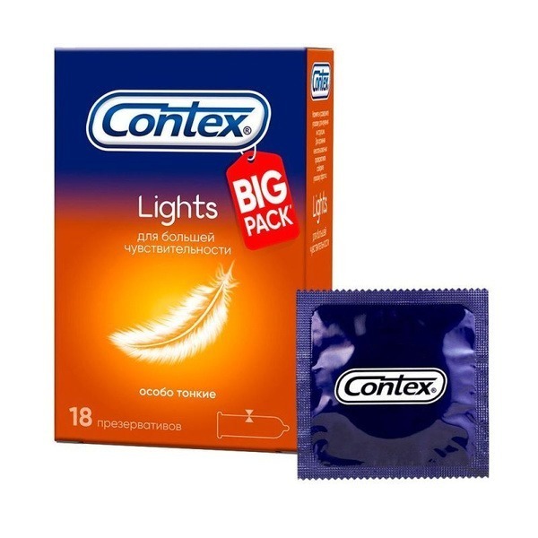 Contex Lights Condoms, 18-Count