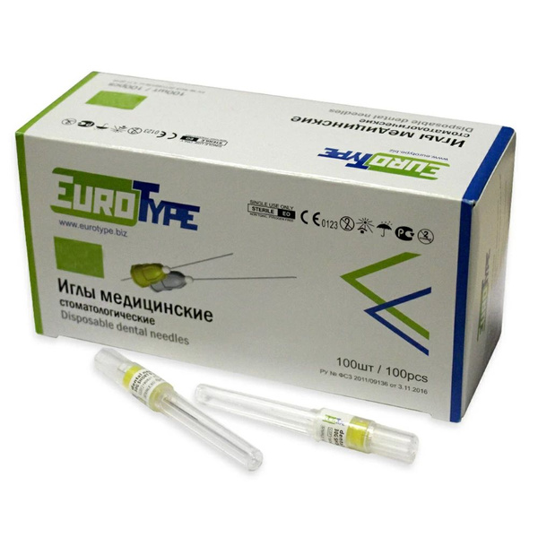 27G 0.4x30mm Carpule Needles (100 Count), Euro-Type