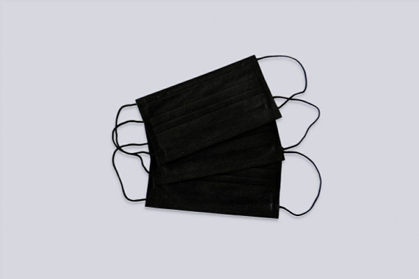 Black Disposable 3-Ply Face Masks with Earloops (50 Count)
