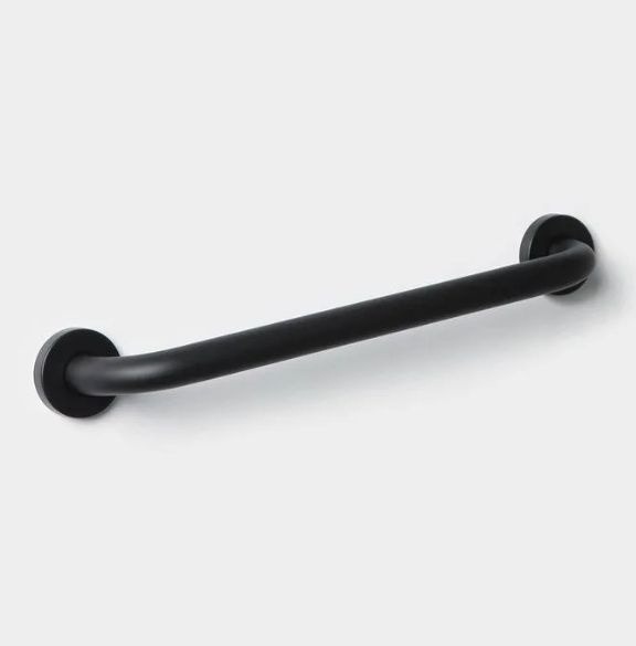 Black 30cm Bathroom Grab Bar: Comfortable & Safe