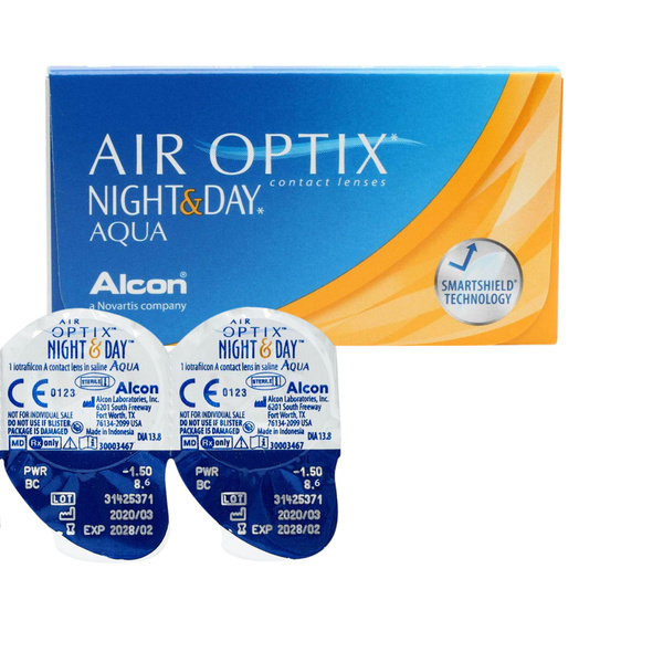 Air Optix Night & Day Aqua Contact Lenses (2 Pack, -2.25, 8.6 DIA)