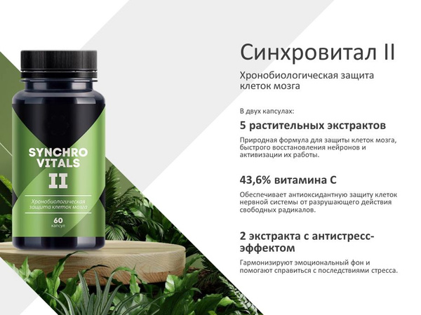 Brain Cell Chrono-Protection with SyncroVital II - 60 Capsules