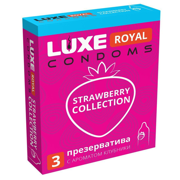 Luxury Strawberry Condoms (3 Pack)