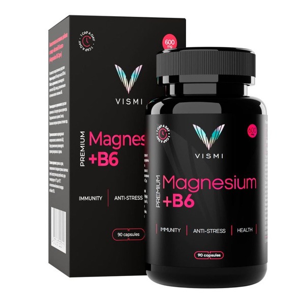 VISMI Magnesium Citrate B6: Stress & Anxiety Relief (90 Capsules)