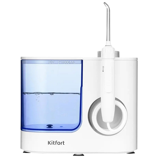 1 Liter Water Flosser with 6 Nozzles, White