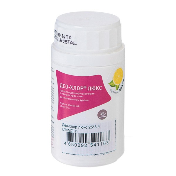 Deo-Chlor Lux Lemon Disinfectant Tablets (25 x 3.4g)