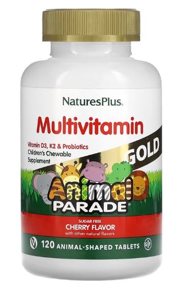 Kids' Multivitamins: 120 Animal-Shaped Cherry Gummies, Immune Support & Growth