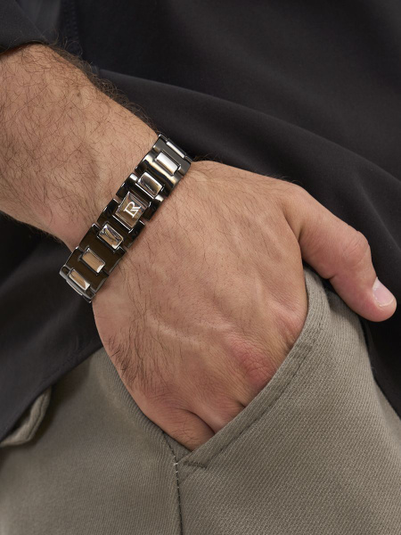 Luxorium Omega Black Magnetic Bracelet for Men: Blood Pressure Support & Health