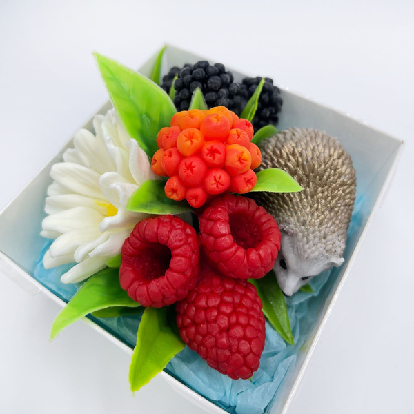 Adorable Soap Hedgehog & Chamomile Mini Bouquet Gift for Women & Teachers