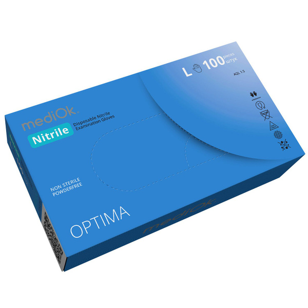 Blue Nitrile Gloves - Powder-Free, Hypoallergenic, 100 Count (50 Pairs), Large