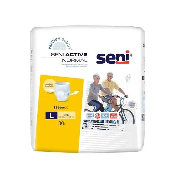 Seni Active Normal Large Adult Diaper Underwear (100-135cm, 30 Count)