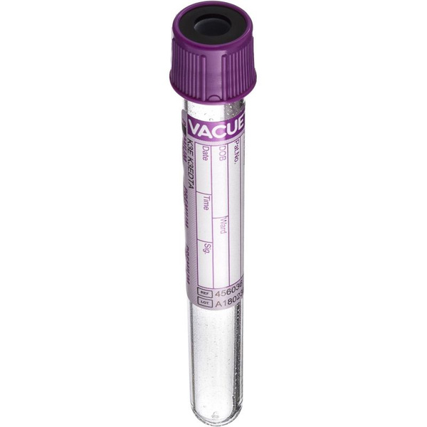 EDTA K3 Vacutainer Tubes (6ml, 50/pack) for Hematology
