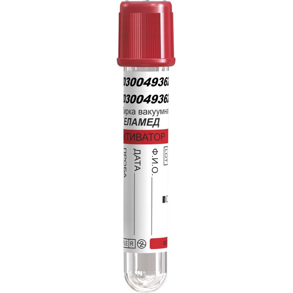 4ml Vacuum Blood Collection Tubes with Clot Activator (100/pack) - Elamed Z1375