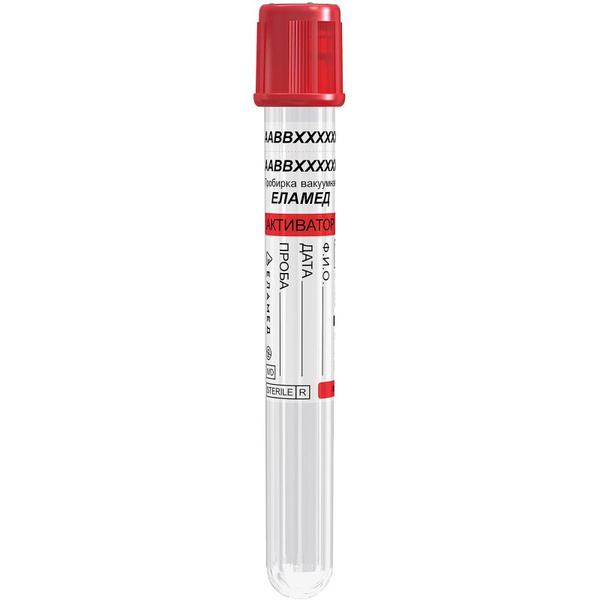 6ml Blood Collection Tubes with Clot Activator (100 Pack) - ELAMED Z13100