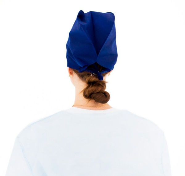 Blue Non-Sterile Pilot Caps (42gsm, 18cm), 25 Pack