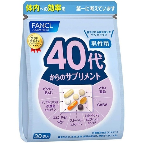 FANCL Men's 40+ Multivitamin Supplement (30 Packets)