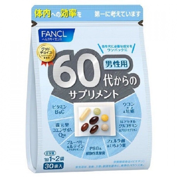 FANCL Men's 60+ Multivitamin Supplement (30 Sachets)
