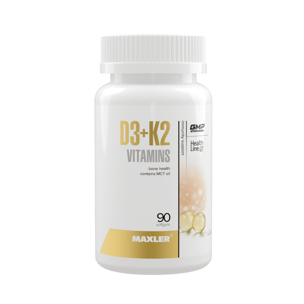 Maxler D3+K2 Vitamins: 90 Capsules - Superior Absorption