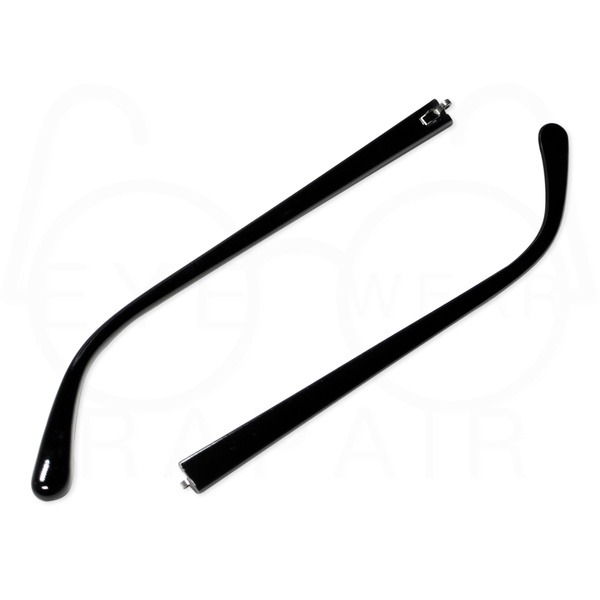 Black Plastic Earhooks (8x1.5x140mm) - Single Loop