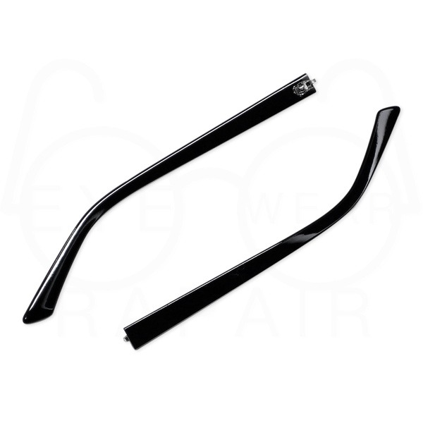 Black Plastic Single-Loop Bent Ear Hooks (9.0x1.5x140mm)