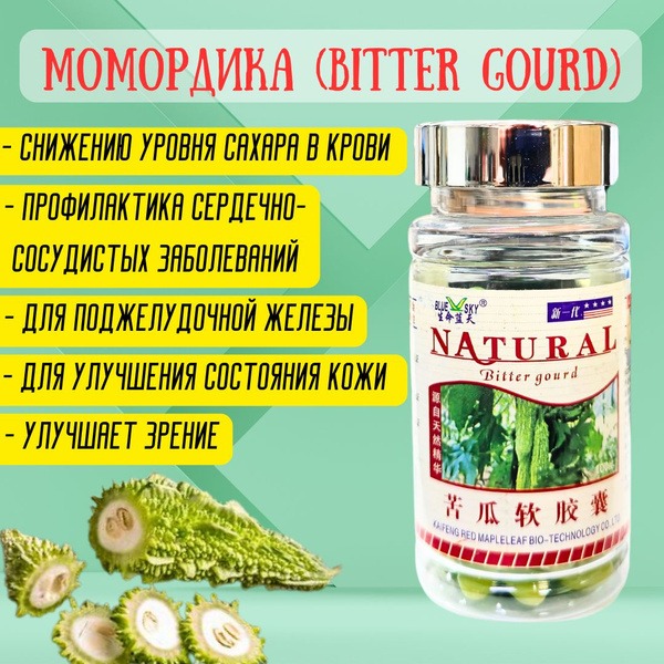 Momordica Capsules (Bitter Melon) for Blood Sugar Support - 500mg, 100 Capsules