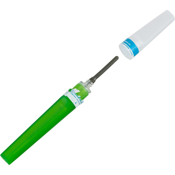 Green 0.8x25mm Dual-Sided Needle with FB 21G Visual Camera (100 Pack)