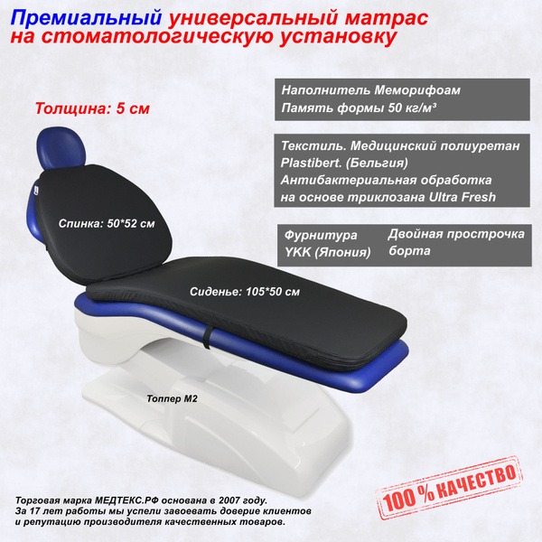 MEDTEX Dental Mattress, 50x155cm