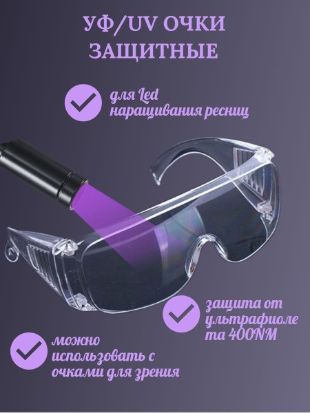 Clear UV Protective Eyewear for Lash Extensions