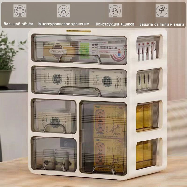 Large Medicine Organizer & Storage Container for Home First Aid Kit