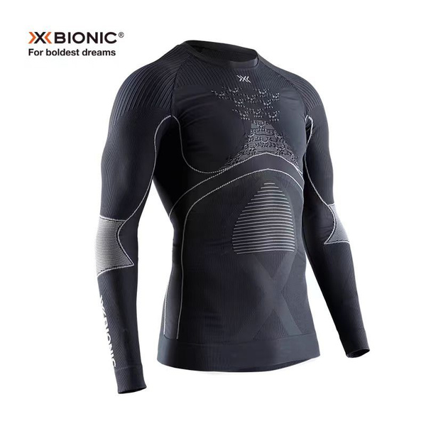 X-BIONIC Compression Socks: Black & Gray, 3rd Class Compression (1 Pair)
