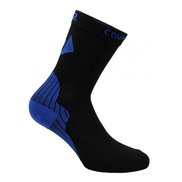 SIXS ACTIVE Compression Socks (Black/Blue, Medium)
