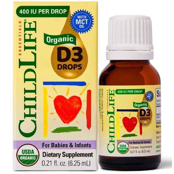 ChildLife Organic Vitamin D3 Drops for Babies & Infants (6.25ml)