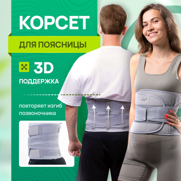 Back Support Belt & Posture Corrector: Lumbar Support Brace with Metal Stays