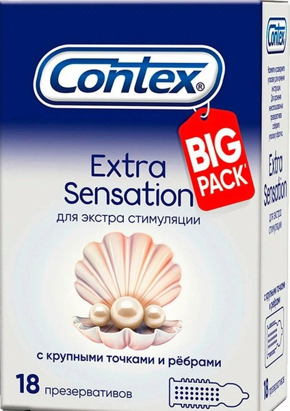 Contex Extra Sensation Condoms, 18-Count
