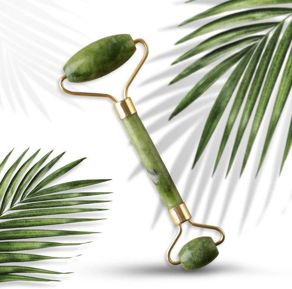 Gua Sha Facial & Décolletage Massager - Calcite & Serpentine Stone