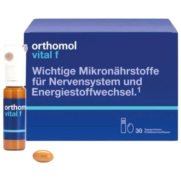 Orthomol Vital F Liquid & Capsules: 20ml + 30 Capsules (800mg)
