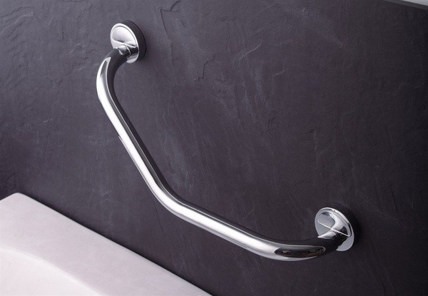 Curved Metal Bathroom Grab Bar