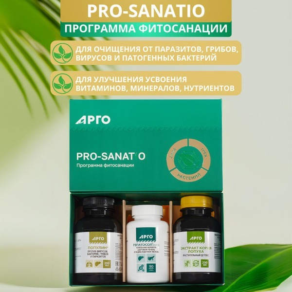 Biolit PRO-sanatio Phytosanation Program – Populin (200 ml), Hepatosol‑Forte (90 capsules) & Burdock Root Extract (200 ml)