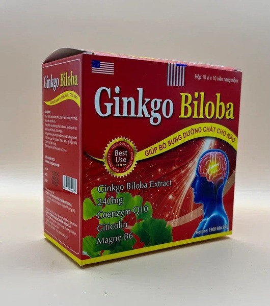 Ginkgo Biloba, Magnesium B6, & CoQ10 (240mg) - 100 Capsules - Vietnam